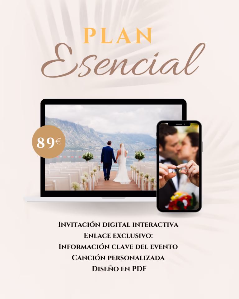 Diseño mobile de invitación Invitoo