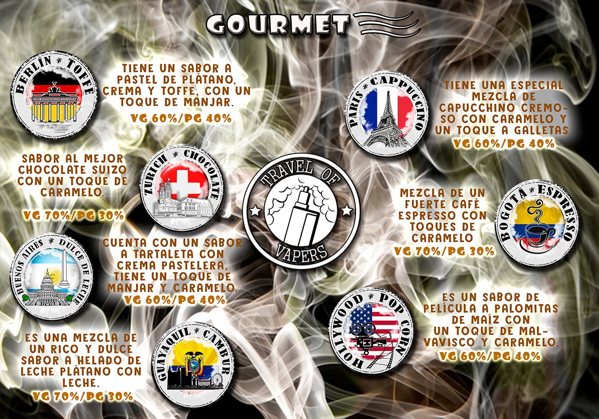 Cartel gourmet Travel of Vapers