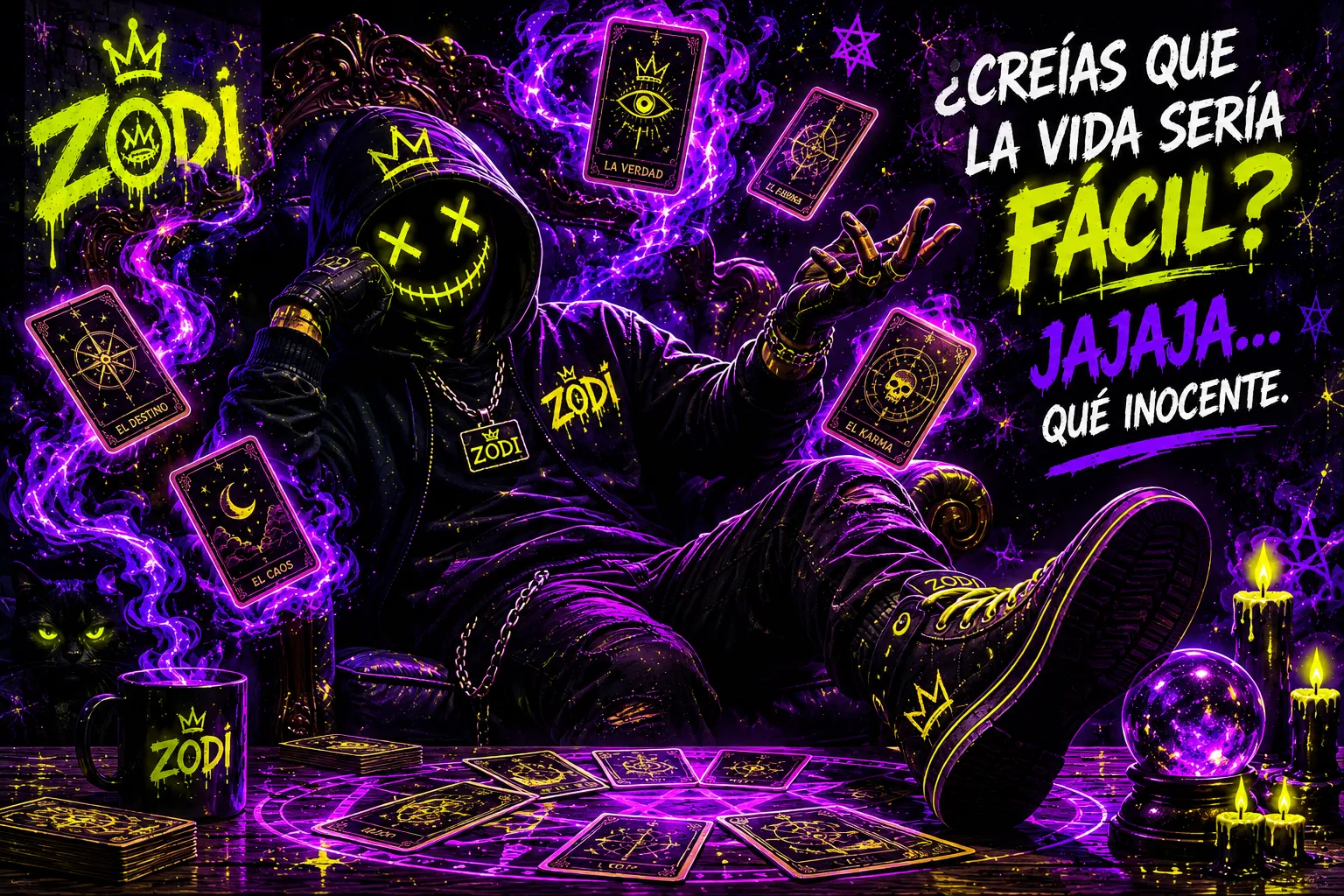 ZODI riéndose con sarcasmo